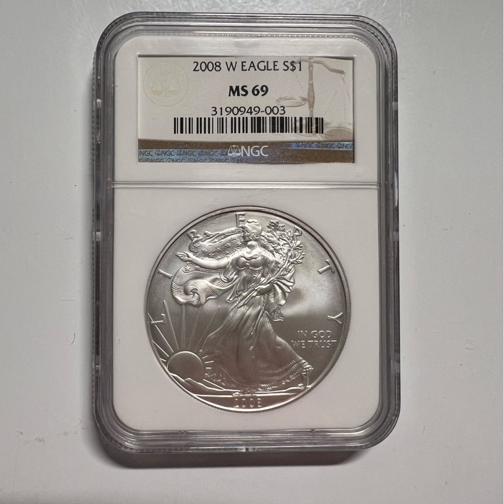 2008 NGC American Silver Eagle MS 69 Coin